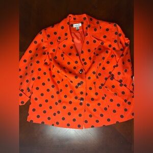 NEW ISABELLA  red - black  Polka Dot Blazer size 18w